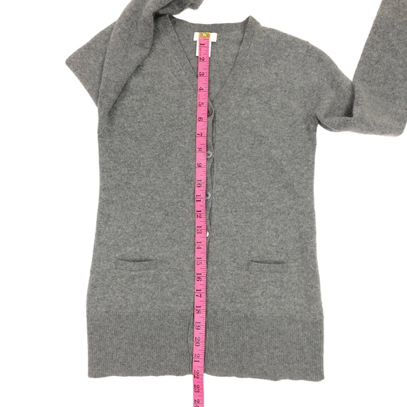 Oats Women's V-Neck Cashmere Button Cardigan Sweater Size XS Gray - Picture 6 of 7